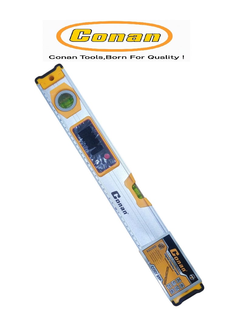 Conan 50 cm Digital Display Level with LCD Screen, Strong Magnetic Base & Anti-Shock Rubber Ends – High-Precision Aluminum Spirit Level for Construction & Carpentry (Model CODL850) - Image 1