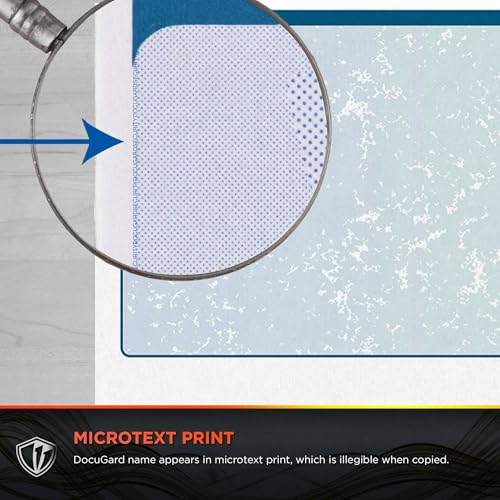 DocuGard Blue/Green Premier Prismatic Top High Security Check Paper - QuickBooks & Laser/Inkjet Printer Compatible - 13 Security Features - 500 Blank Business Checks (04533) - Image 5