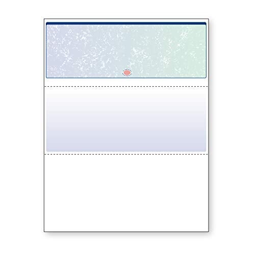 DocuGard Blue/Green Premier Prismatic Top High Security Check Paper - QuickBooks & Laser/Inkjet Printer Compatible - 13 Security Features - 500 Blank Business Checks (04533) - Image 1