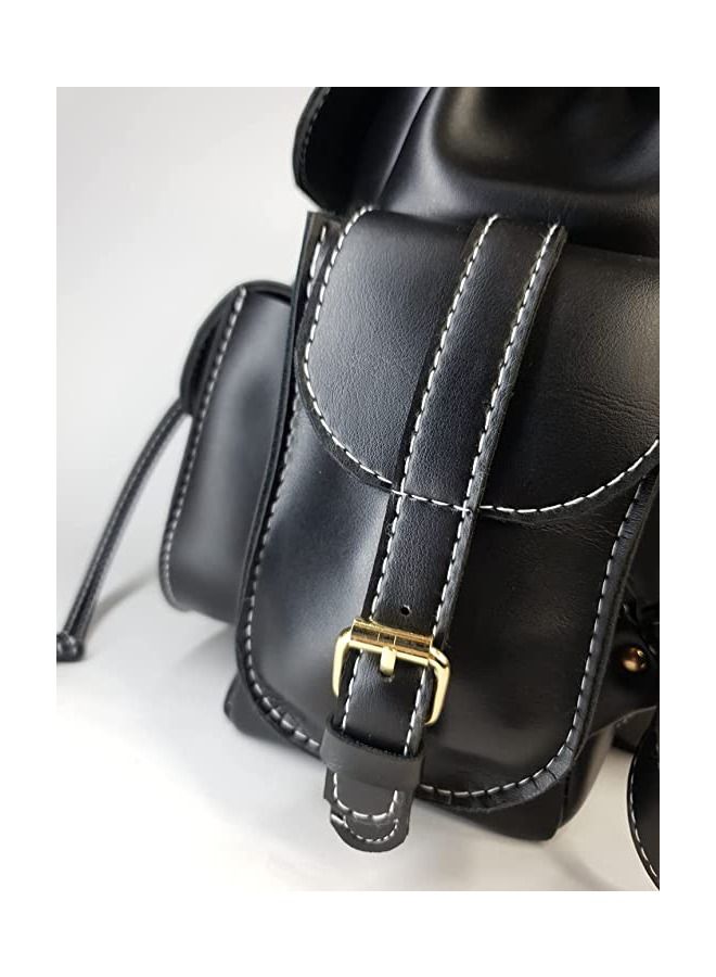 بي.أس كولكشن شنطة ظهر للبنات باك باك من الجلد الصناعي ناعم الملمس مريحة وعملية ومتعددة الجيوب و بسعة كبيرة حقيبة ظهر أسود من B.S COLLECTION - Image 4