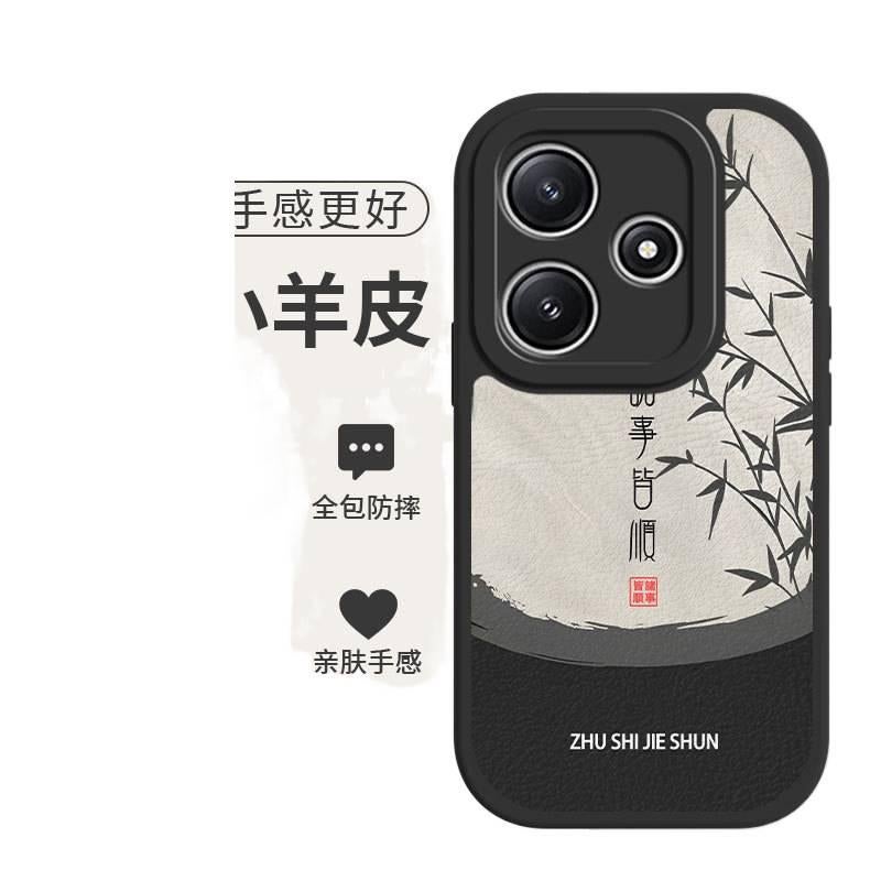 LS Leather Texture Protective Case for Redmi Note 14 with Shockproof and Drop Protection plus Shockproof plus Full Coverage plus Scratch Resistant in Multicolour - Image 3