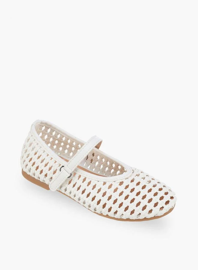 JUNIORS Girls Hook & Loop Ballerina Shoes