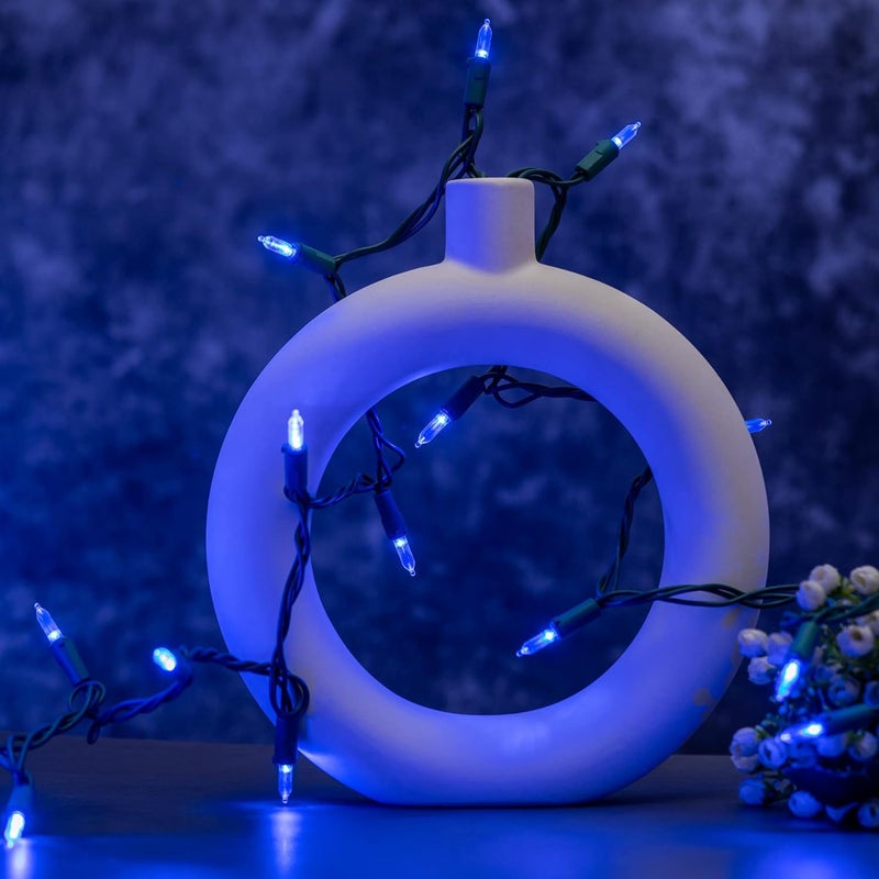 YULETIME 200 Count Blue LED Christmas Lights, 66 Feet Green Wire UL Certified Commercial Grade Holiday String Light Set (Blue) - Image 3