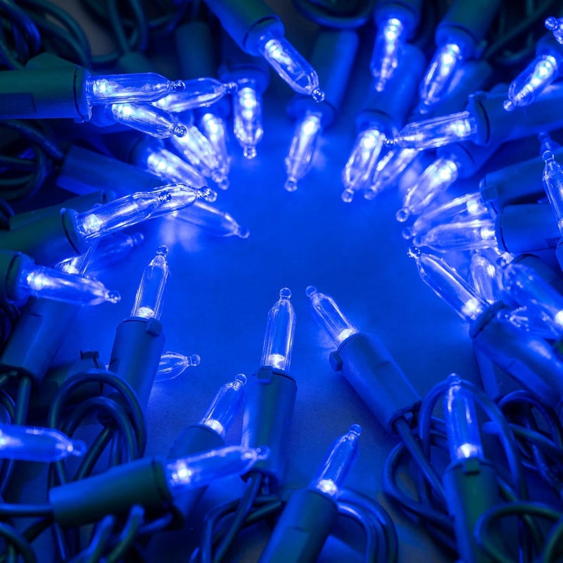 YULETIME 200 Count Blue LED Christmas Lights, 66 Feet Green Wire UL Certified Commercial Grade Holiday String Light Set (Blue) - Image 2