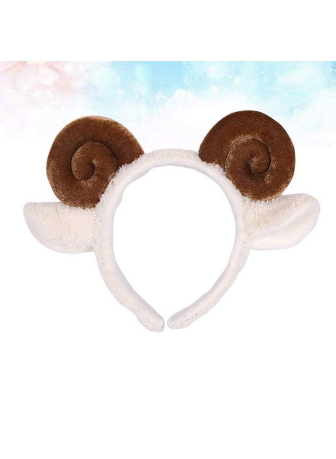 Amosfun Sheep Headband With Sheep Horns And Ears Animal Sheep Costume Accessories (Coffee) - Image 5