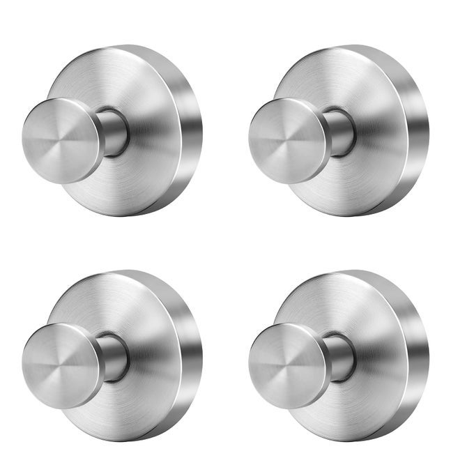 SILVER SUCTION CUP HOOKS FOR SHOWER WATERPROOF NO DRILL STAINLESS STEEL TOWEL HOOKS FOR BATHROOM WALL KITCHEN GLASS MIRROR TILE IDEAL FOR HANGING TOWELS ROBES AND LOOFAHS4 PCS