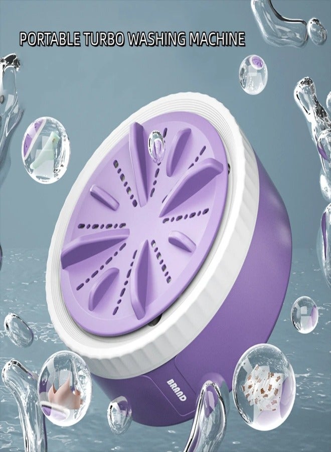 AROAQ Cloth Washer Machine USB Mini Washing Machine Ultrasonic Effective Stain Removal Portable and Energy Saving Rotating Turbine for Underwear Socks Baby's Clothes (3 Gear Timing) - Image 3