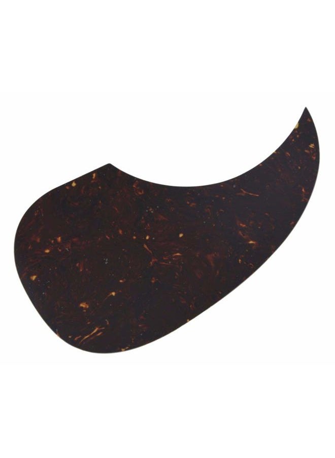 KAISH Dark Brown Tortoise Teardrop Acoustic Guitar Pickguard Scratch Plate with Self Adhesive - Image 1
