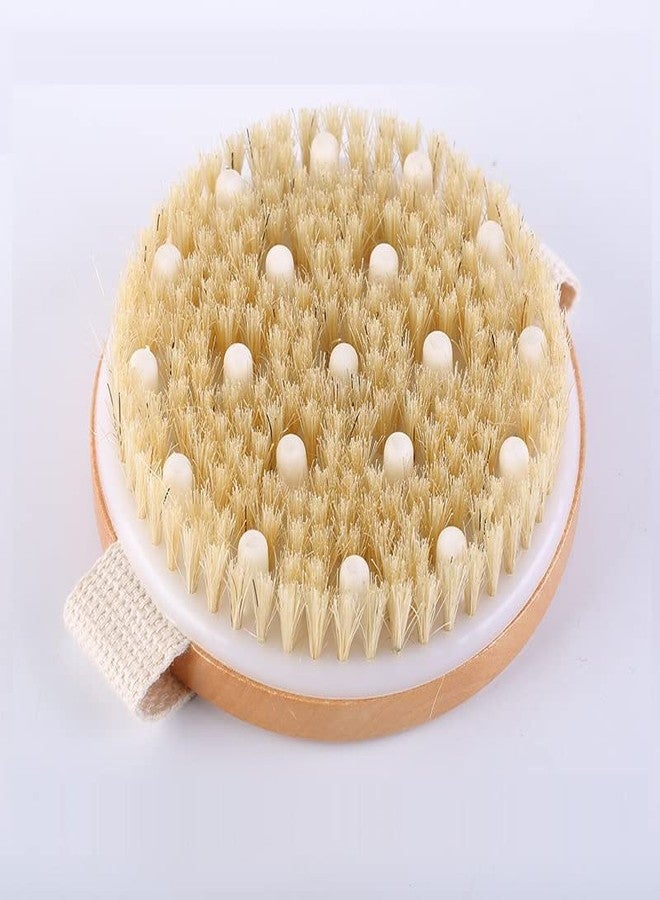 NIDY® Dry Body Brush For Beautiful Skin - Solid Wood Frame & Boar Hair Exfoliating Brush To Exfoliate & Soften Skin, Improve Circulation, Stop Ingrown Hairs, Reduce Acne and Cellulite - Image 4