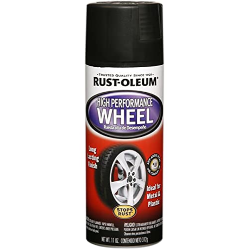 Rust-Oleum 248928 High Performance Wheel Spray Paint, 11 oz, Matte Black - Image 1