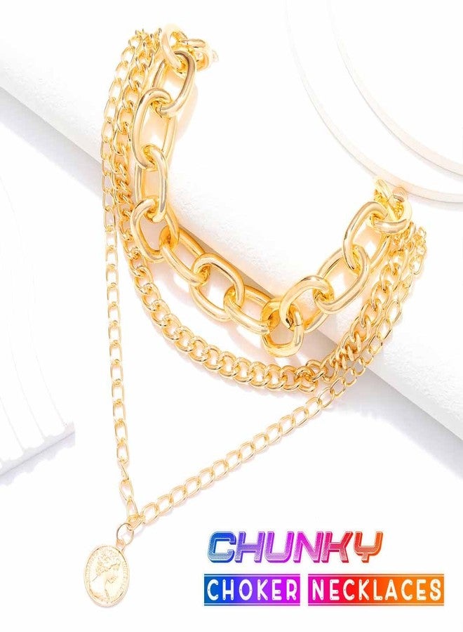 CLOACE Gold Chunky Necklace Cuban Link Chain for women - Image 2