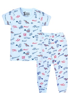 Funny Bunny Pack of 3 Cotton Half Sleeve & Pants Underwear Set for Baby  - Image 5