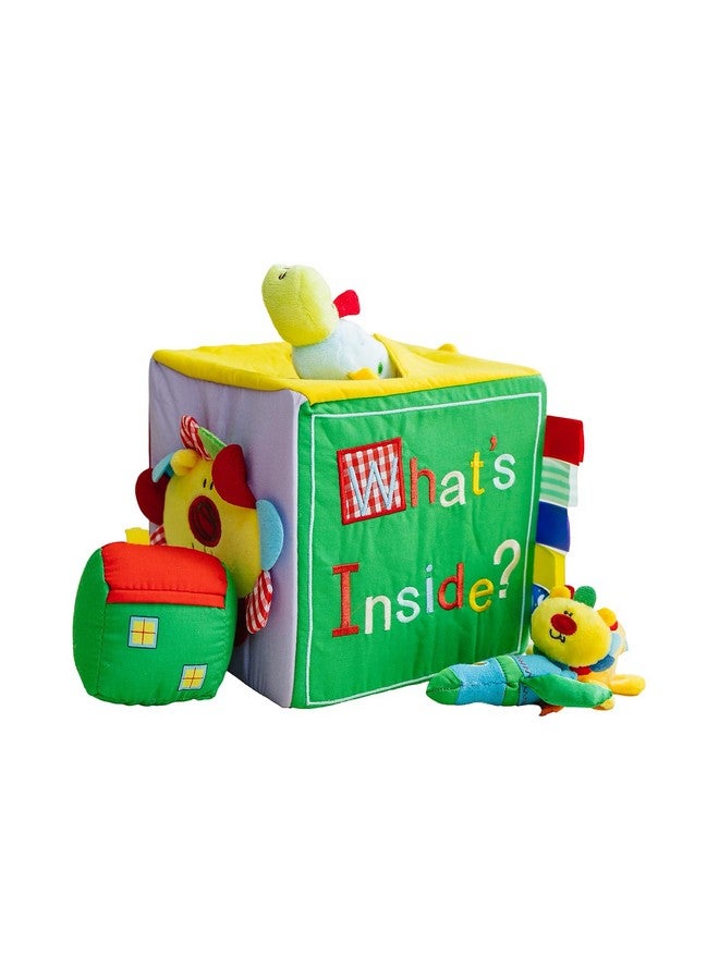Genius Baby Toys Genius Baby Toys Surprise Box for Baby - 8 Pieces - What's Inside Box with Collection of Sensory Toys for Baby, 7" Square Cube - Deluxe, Perfect Size for Small Hands - Image 1
