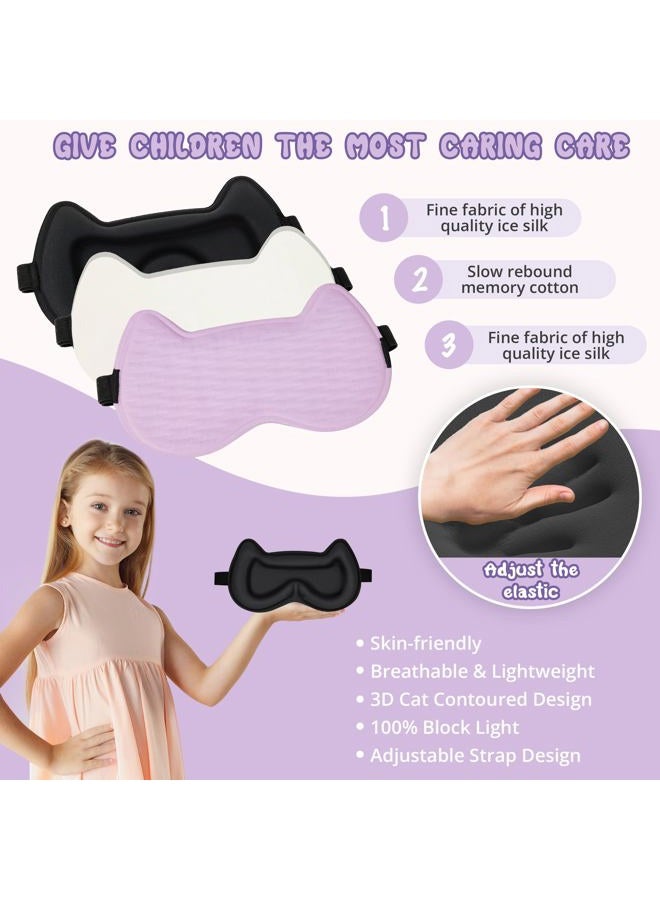 Pyopbow Kids Sleep Mask Eye Mask: 3D Contoured Cup Sleeping Mask, Blindfold with Adjustable Strap, Kids Eye Cover for Boys, Girls, Teens, Pressure-Free with Memory Foam Face Mask for Sleeping (Purple) - Image 4