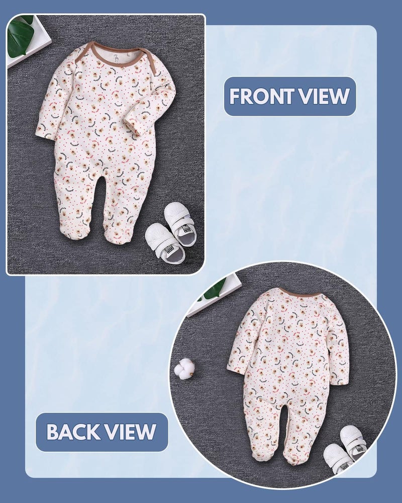 BabyGo 100% Cotton Rompers/Sleepsuits for Infants - Pack of 2 - Image 3