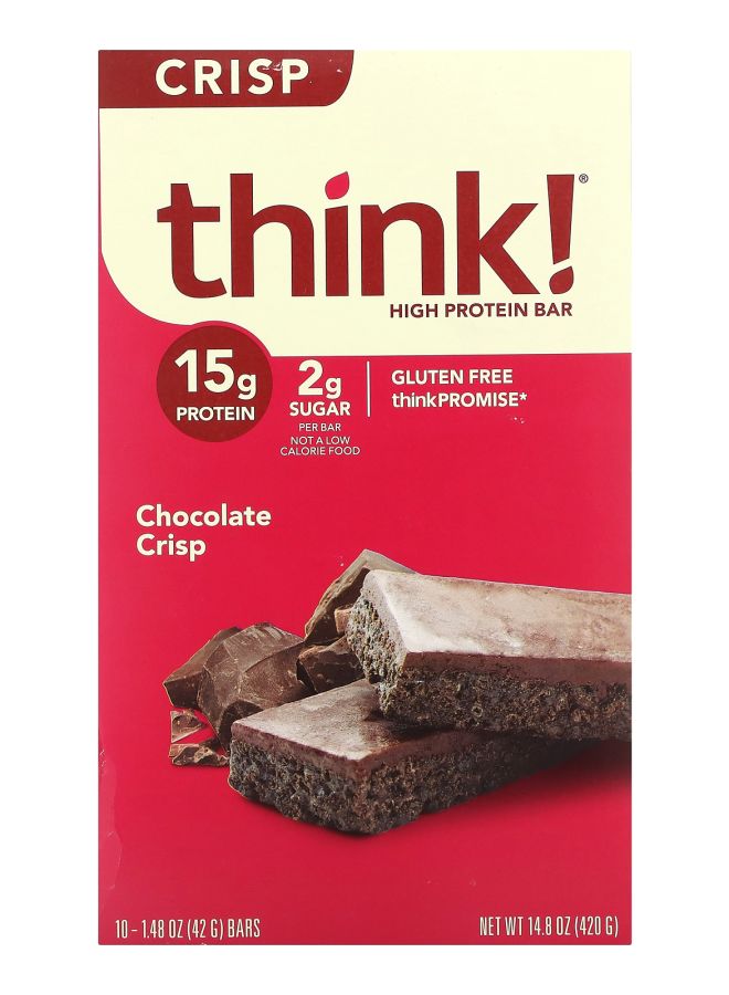 Think High Protein Bar Chocolate Crisp 10 Bars 1.48 oz (42 g)
