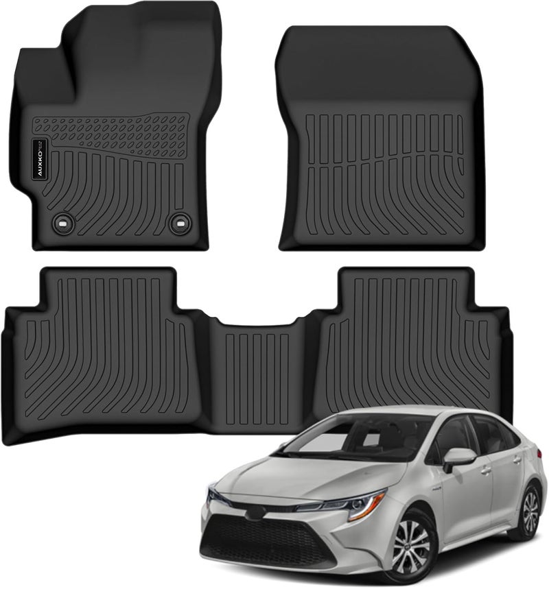All Weather Floor Mat Fit for Toyota CorollaInclude Hybrid Exclude Hatchback 20202025 TPE Rubber Liners Corolla Accessories All Season Guard Odorless AntiSlip Liner Black