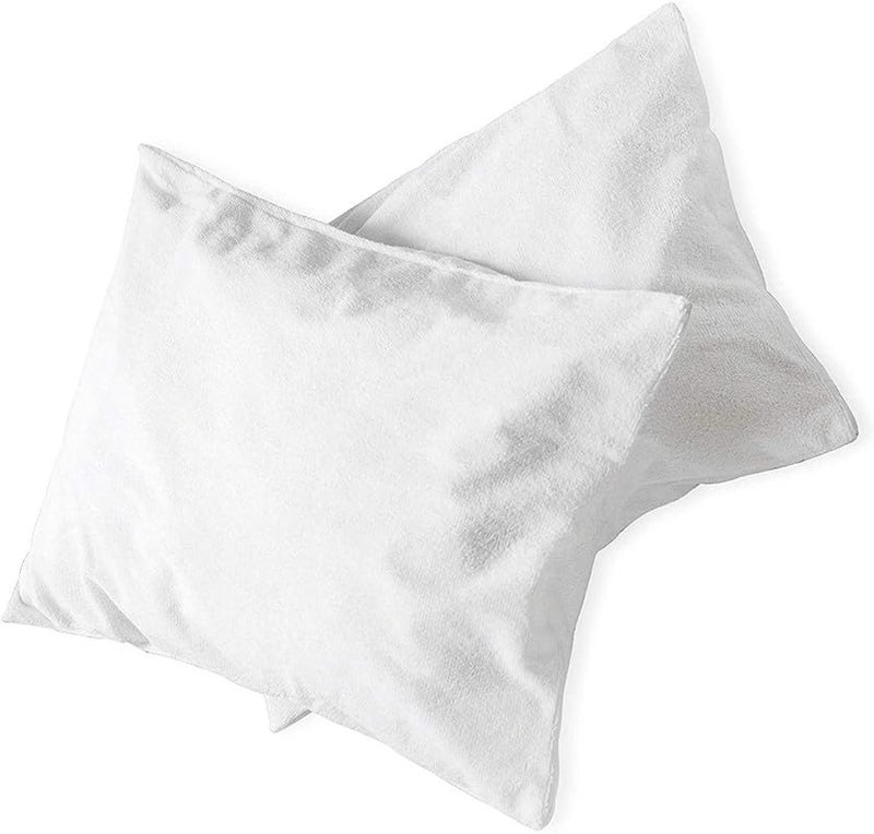 Cottington Lane - Waterproof Pillow Protectors Zippered Encasement, Terry Cotton Material, Set of 2 Qty, 18"x28" inches_White - Image 4
