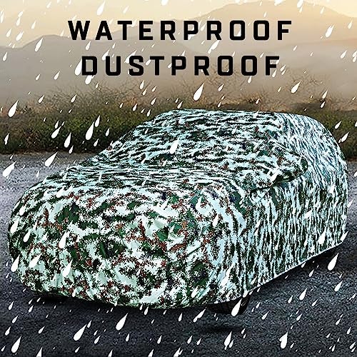 Auto Hub Car Cover Compatible with Maruti Dzire (Model: 2017 to Till Date) Mirror & Antenna Pocket, Soft Cotton Lining, Dzire Car Cover Waterproof - Forest Look - Image 4