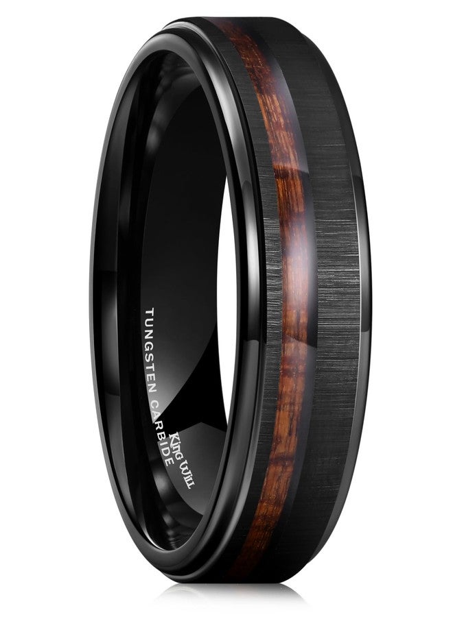 King Will Mens Wedding Band 8mm Tungsten Rings for Men KOA Wood Inlay Size 7-14 for Daily Wear丨Nature Collection 11 - Image 1
