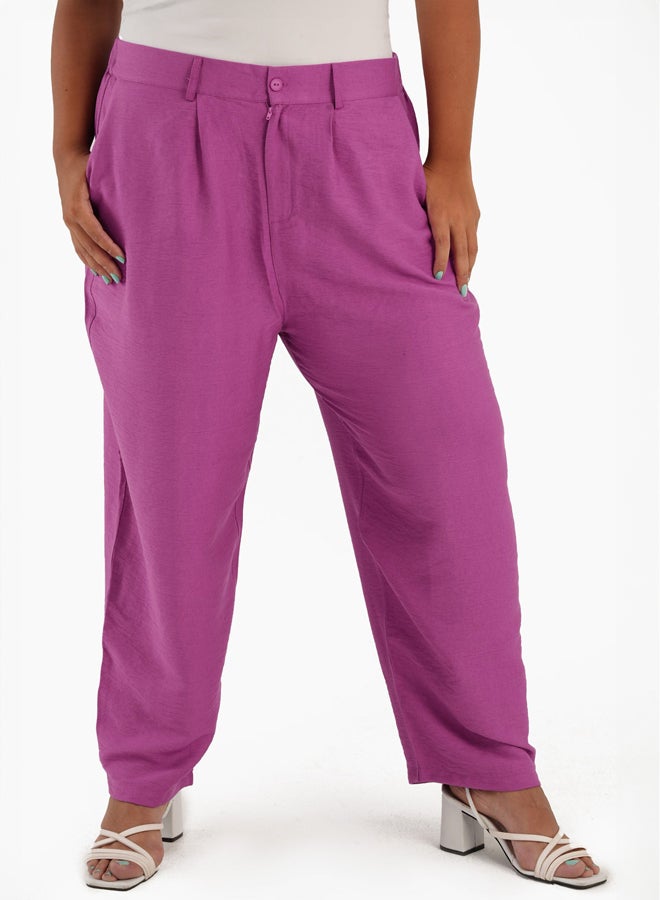 Clue Linen Carrot Leg Pants  - Image 1