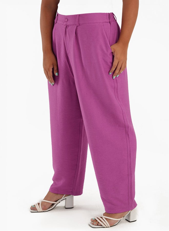 Clue Linen Carrot Leg Pants  - Image 2