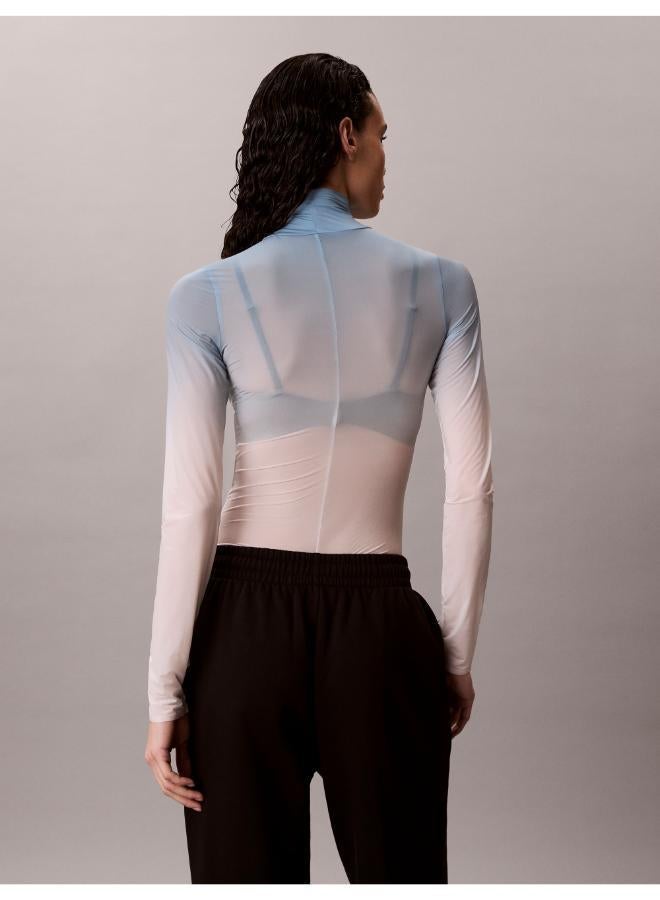 Calvin Klein Jeans PRINTED S SKIN LS TURTLENECK BODYSUIT - Image 2