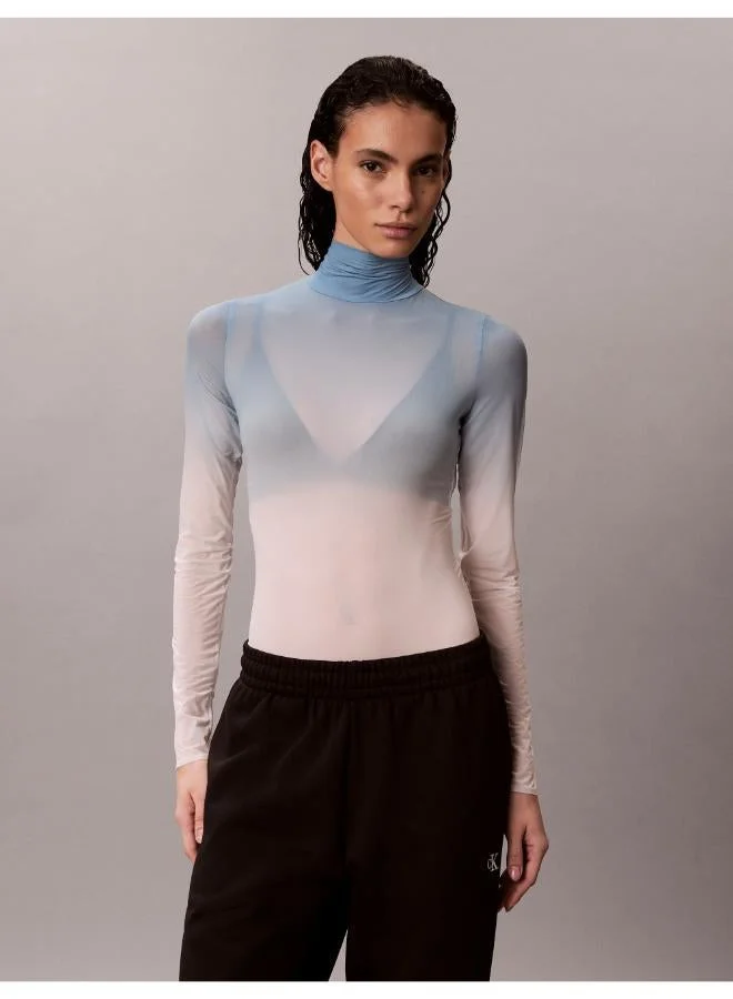 PRINTED S SKIN LS TURTLENECK BODYSUIT