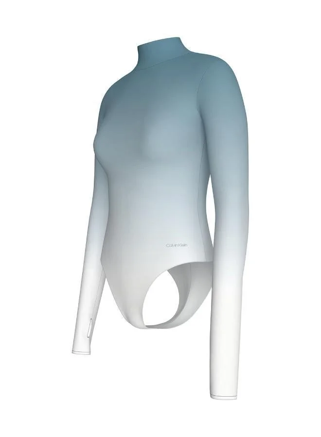 Calvin Klein Jeans  PRINTED S SKIN LS TURTLENECK BODYSUIT for Women | Best Price UAE