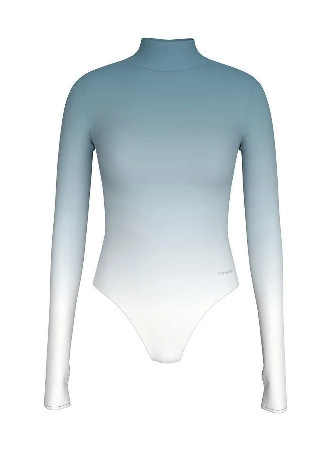 Calvin Klein Jeans  PRINTED S SKIN LS TURTLENECK BODYSUIT for Women | Best Price UAE