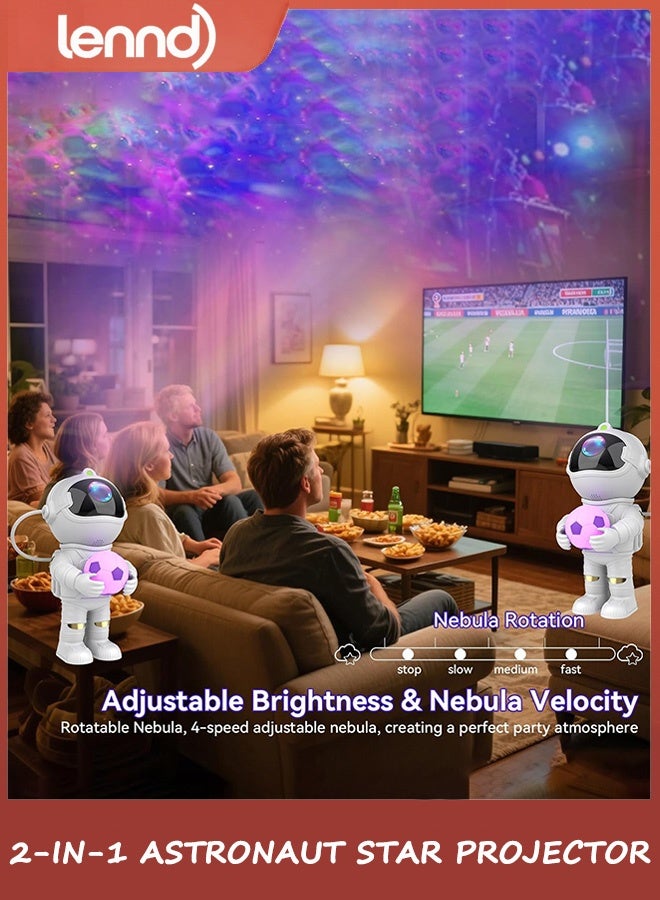 لينند جهاز عرض نجم رائد الفضاء، جهاز عرض مجرة ​​لغرفة النوم مع ضوء ليلي لكرة القدم، جهاز عرض ضوء ليلي مع جهاز تحكم عن بعد ومؤقت، زخرفة جميلة لغرفة الأطفال، عيد الميلاد، البالغين، المراهقين، هدية عيد ميلاد - Image 5