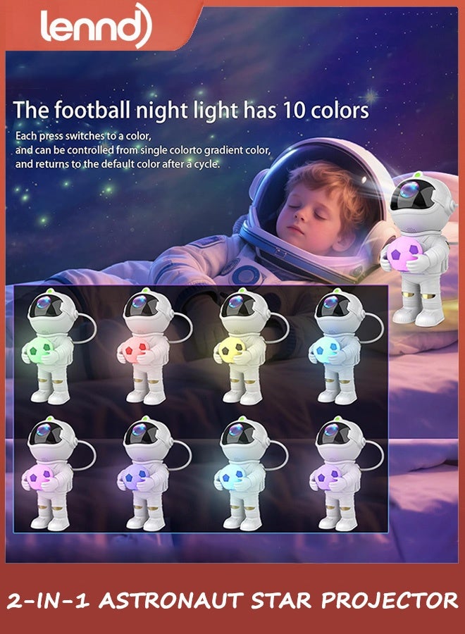 لينند جهاز عرض نجم رائد الفضاء، جهاز عرض مجرة ​​لغرفة النوم مع ضوء ليلي لكرة القدم، جهاز عرض ضوء ليلي مع جهاز تحكم عن بعد ومؤقت، زخرفة جميلة لغرفة الأطفال، عيد الميلاد، البالغين، المراهقين، هدية عيد ميلاد - Image 2