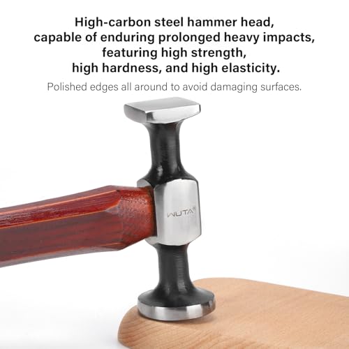 WUTA Leather Hammer Double Head Cobblers Hammer Mirror Polishing Carbon Steel Mallet for Professional Leather Craft Tool - Image 5