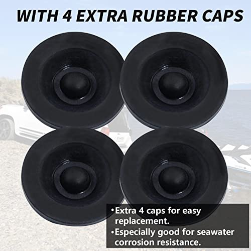iBroPrat 4PCS 1.98" Trailer Hub Cap,Trailer Axle Bearing Dust Cap Cup Grease Cover with 8 Rubber Plugs,Bolt Metal Trailer Axle Wheel Bearing and Hub Dust Caps for Most 2000 to 3500 Pound Axles Dexter - Image 5