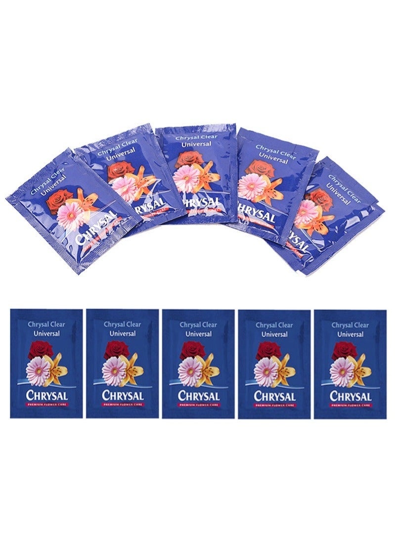 CHRYSAL Clear Flower Food Packets for Flower Arrangements & Bouquets， Fresh Flower Arrangements Supplies，Flower preservative and nutrient solution to prolong the life of flowers (5g, 10 packs) - Image 1