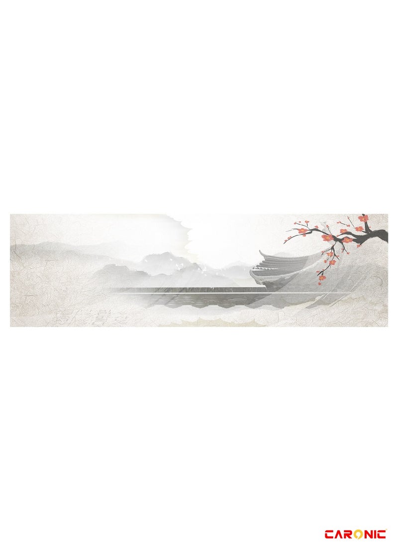 CARONIC Large Gaming Mouse Pad with Superior Micro Weave Cloth Extended Desk Mousepad with Stitched Edges Non-Slip Base Water Resist Keyboard Pad For Gamer And Office Home Garden - Image 1