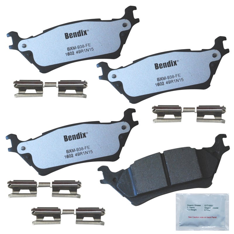 Bendix Fleet Metlok MKD1602FM Semi-Metallic Rear Brake Pads for Ford F-150 2020-2012, Lobo 2020-2015, Lincoln Mark LT 2014-2012 - Image 3