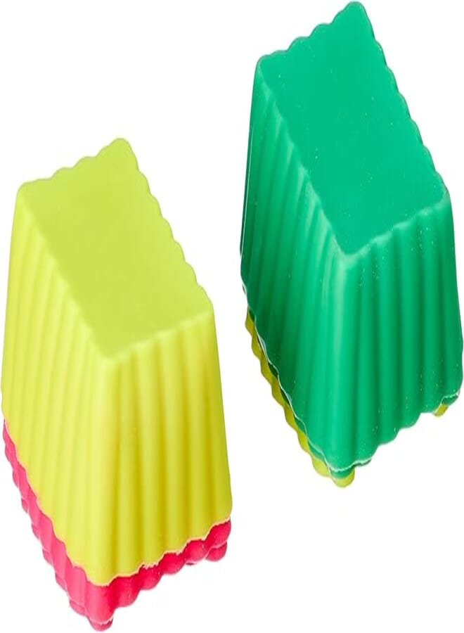 EL CHEEF Silicone Bakeware Microwave, Oven and Dishware Safe, Made in Egypt Green and Red