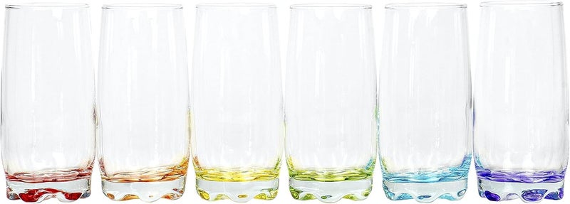 Red Co. Vibrant Splash Water, Beverage Highball Glasses, 13.25 Ounce - Set of 6 - Image 5