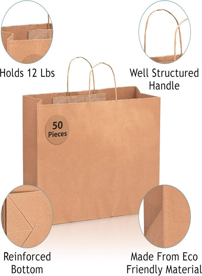 أميت ماركتنغ أكياس ورقية كرافت من أميت ماركتينج بمقبض | أكياس هدايا ورقية بنية كبيرة (15 × 4.5 × 12 بوصة) للهدايا التذكارية، وحفلات الزفاف، وأعياد الميلاد، وتوزيعات الحفلات، والتسوق، والتجزئة، والبقالة، والأعمال اليدوية، والاستخدام التجاري - 10 قطع - Image 5