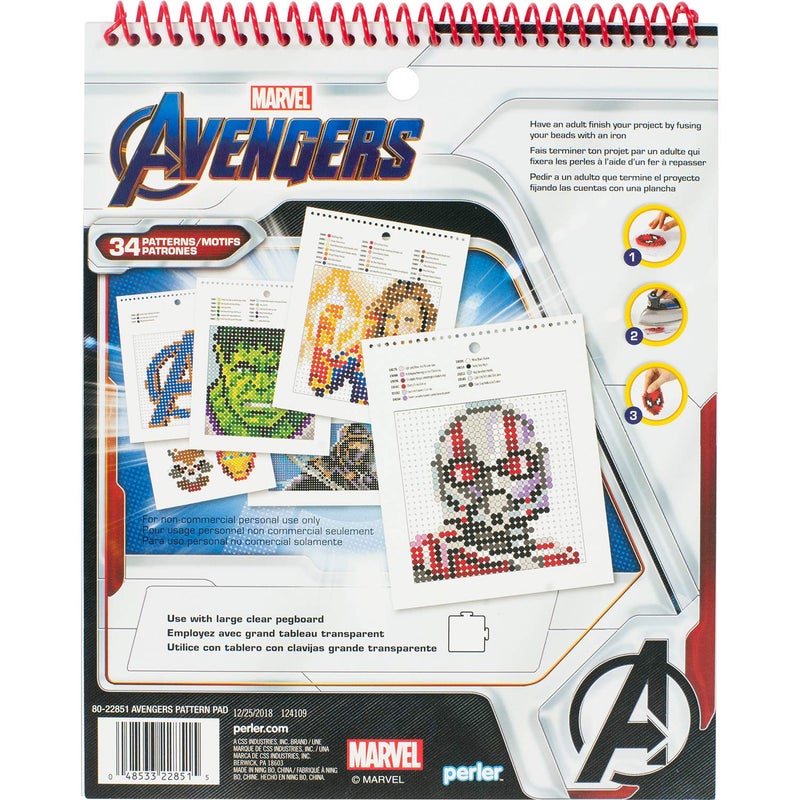Perler Beads Marvel Avengers Instruction Pad, 34 Patterns, Multicolor - Image 2