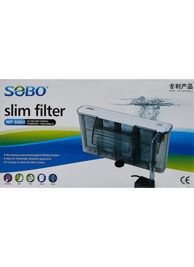 VAYINATO VAYINATO Sobo Wp Series Slim Hanging Filter With Shrimp Safe Filter Sponge For Aquarium Fish Tank(Wp-508H) Suits Upto 3.5 Feet Aquarium Fish Tank  - Image 3