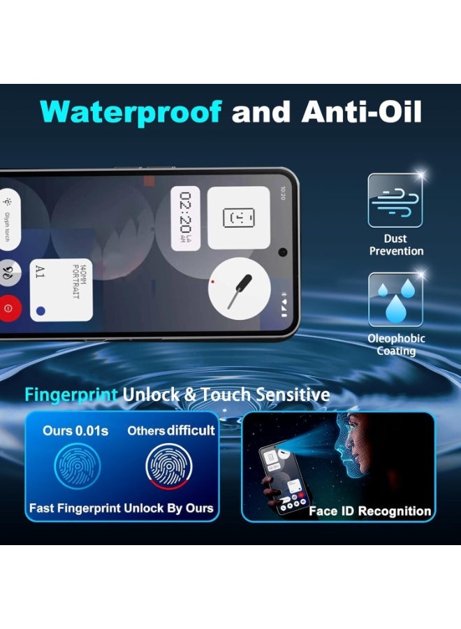YJS Nothing Phone 3a Tempered Glass 3-Pack Ultra Clear Touch Sensitivity Glass Nothing Phone 3a Anti-Scratch Fingerprint Unlock Tempered Glass For Nothing Phone 3a 2025 - Image 4