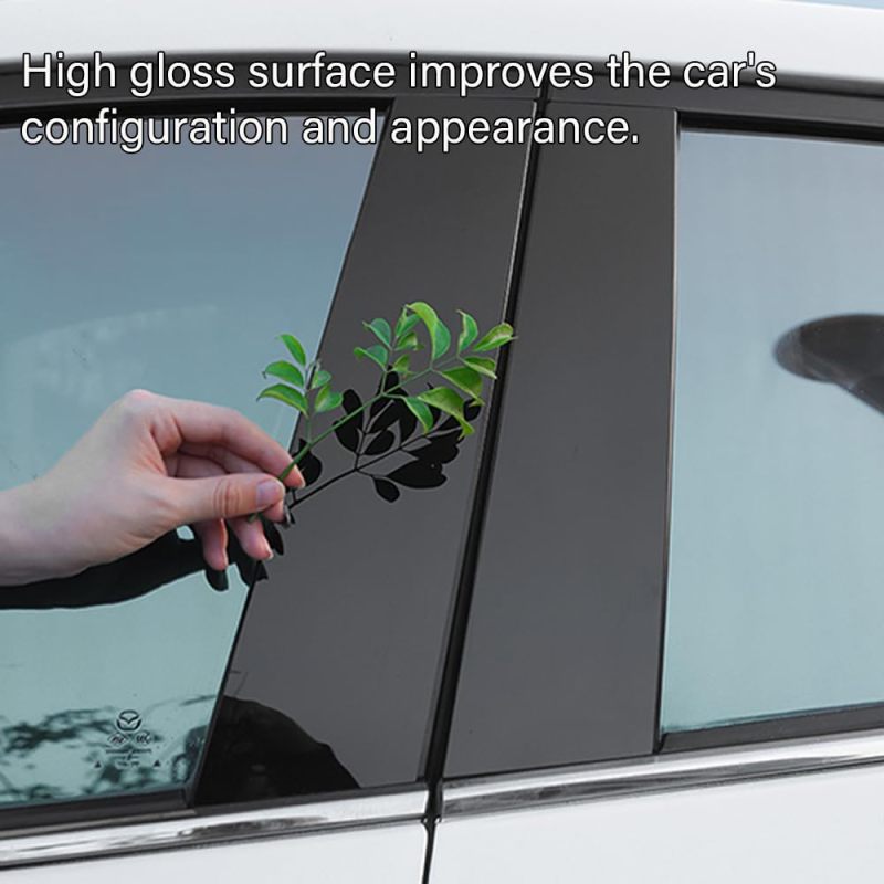 Car Window Pillar Trim 6-Piece Custom-Fit Polycarbonate Set - Durable Crack & Fade Resistant Matte Black Pillar Cover for Honda CRV (2007–2011) Car Tuning & Scratch Protection - Image 2