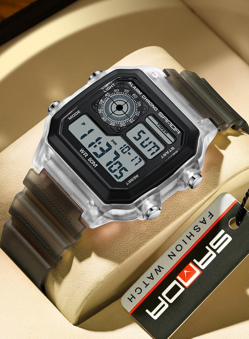 Sanda Digital Watch Men Sport Chronograph Date Lady Wristwatch TPU Band Week 50m Waterproof unisex Electronic Clock Gift - Image 2