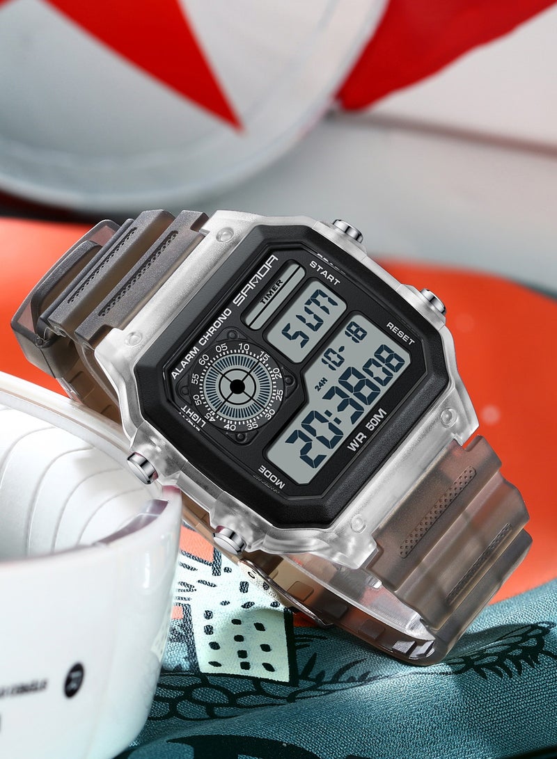 Sanda Digital Watch Men Sport Chronograph Date Lady Wristwatch TPU Band Week 50m Waterproof unisex Electronic Clock Gift - Image 3