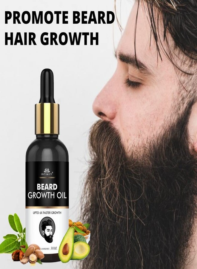 INTIMIFY Beard Oil For Growing Beard faster Oil For men, Mustache Oil 30 ml (Pack of 3) - Image 2