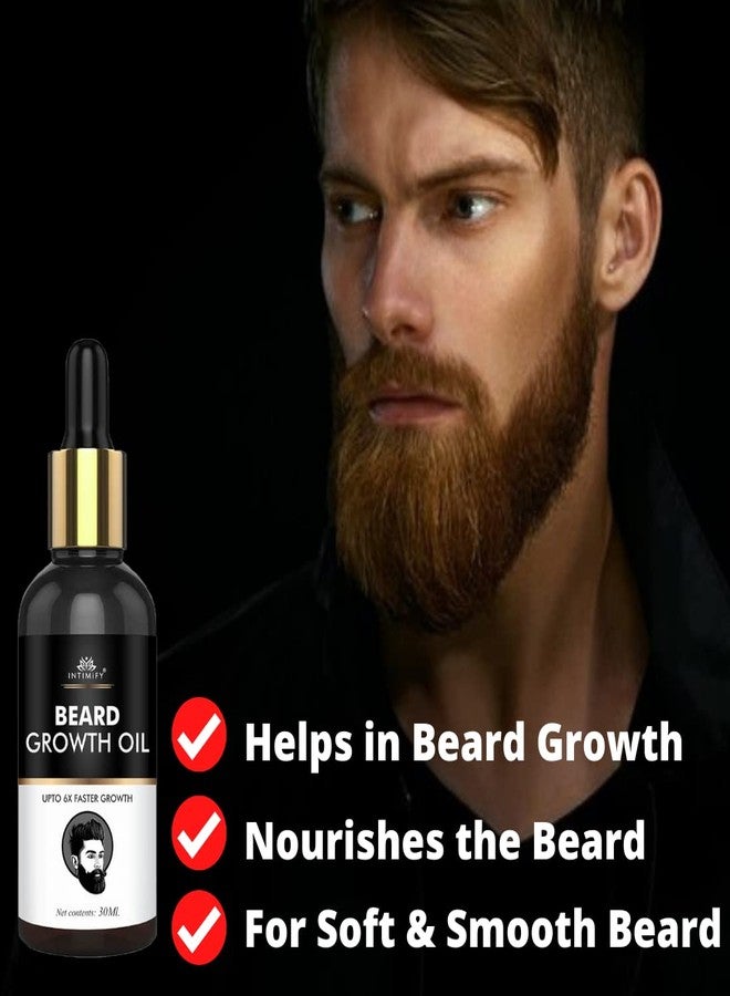 INTIMIFY Beard Oil For Growing Beard faster Oil For men, Mustache Oil 30 ml (Pack of 3) - Image 4