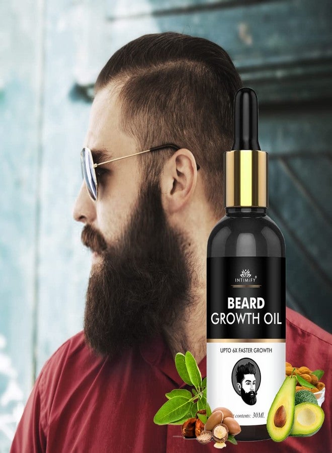 INTIMIFY Beard Oil For Growing Beard faster Oil For men, Mustache Oil 30 ml (Pack of 3) - Image 5