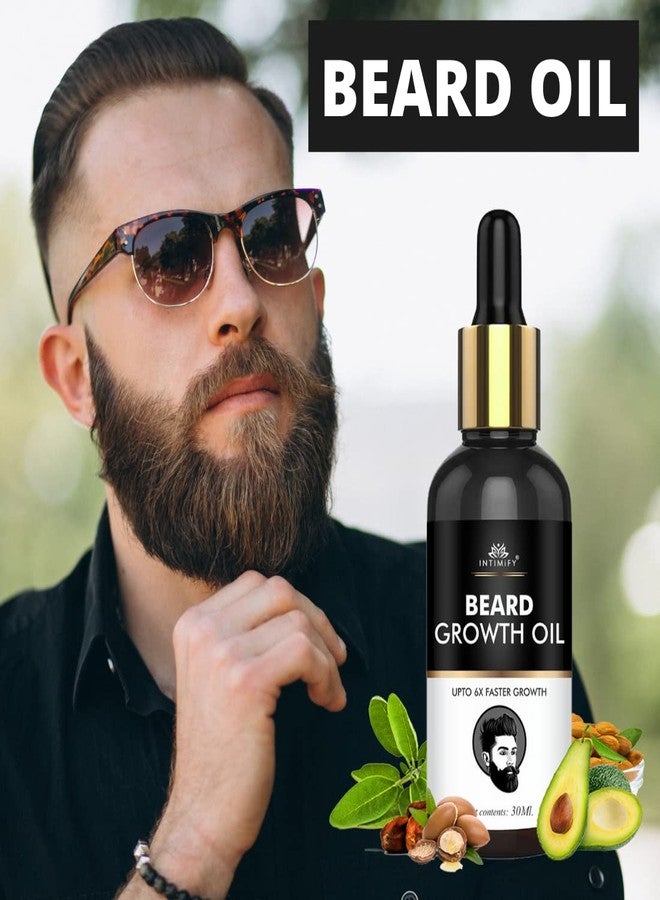 INTIMIFY Beard Oil For Growing Beard faster Oil For men, Mustache Oil 30 ml (Pack of 3) - Image 3